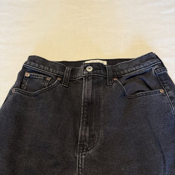 A&F Abercrombie & Fitch Ankle Straight Ultra High Rise Black Denim Jeans 27 / 4 - Picture 5 of 6
